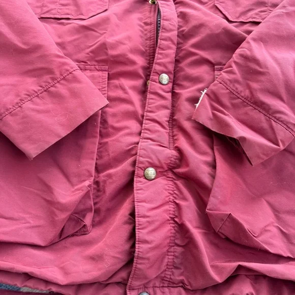 Vtg L.L. Bean Baxter State Parka Mens Large? Maroon Nylon Wool Lined Hooded USA